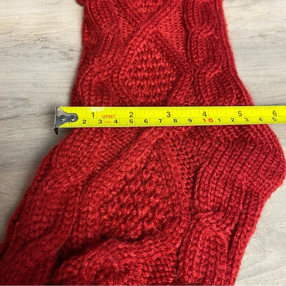 Christmas Stockings‎ Red Cable Knit Holiday Winter Decor